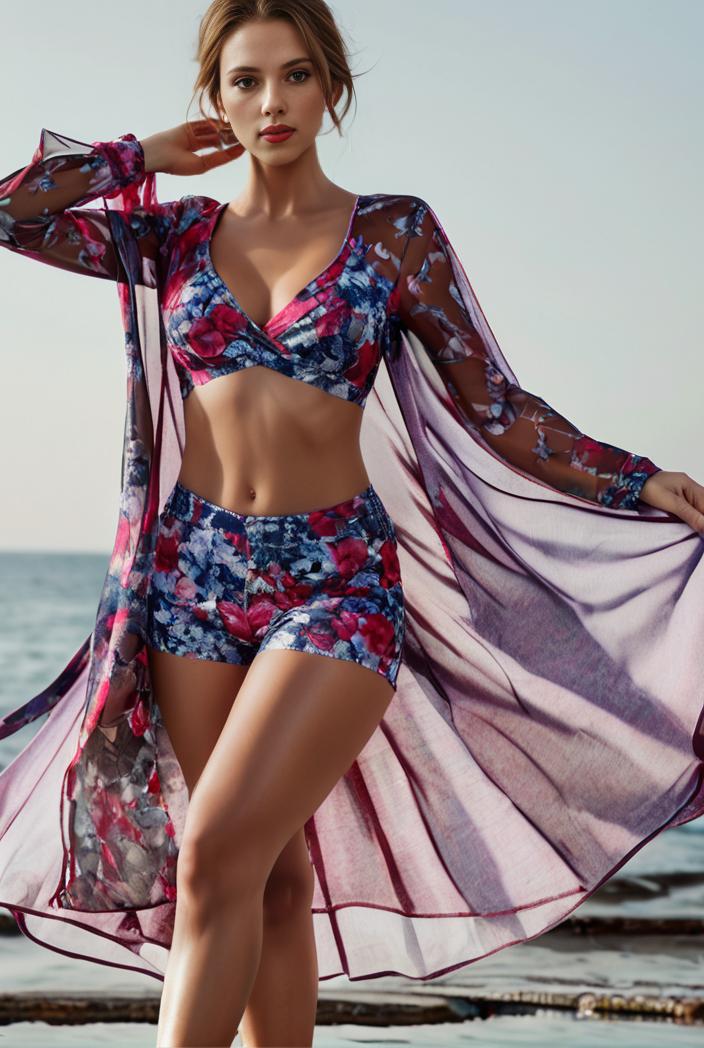 3 pieces sexy print bikini women high waist swimsuit cover up swimwear female lady bathing suit swimming summer beachwear 106606