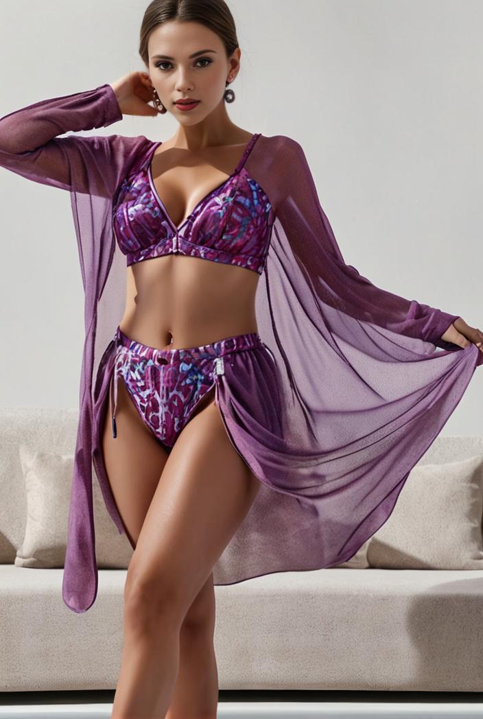 3 pieces sexy print bikini women high waist swimsuit cover up swimwear female lady bathing suit swimming summer beachwear 141660