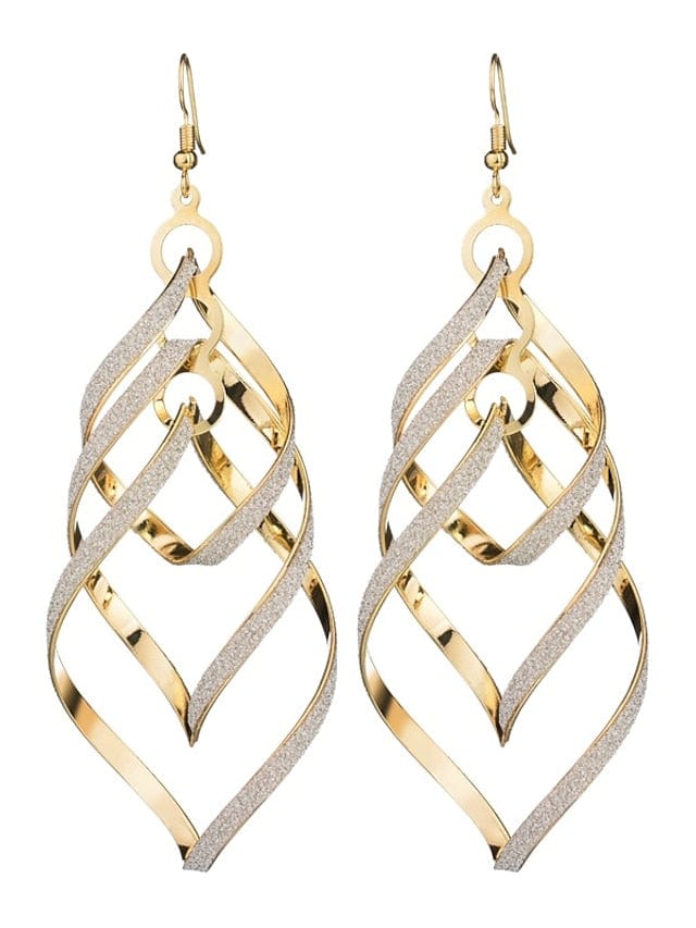 1 Pair Ladies Classic Fashion Alloy Drop Earrings
