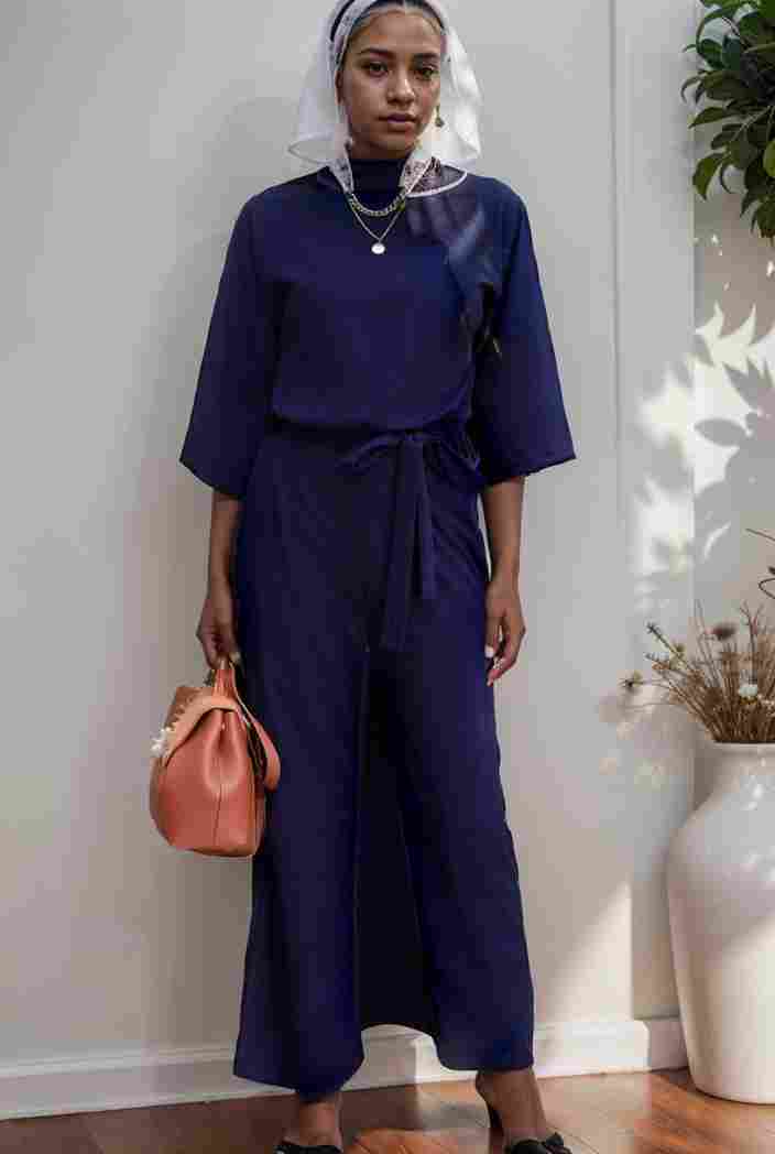 solid color one shoulder short sleeve jumpsuit 119357