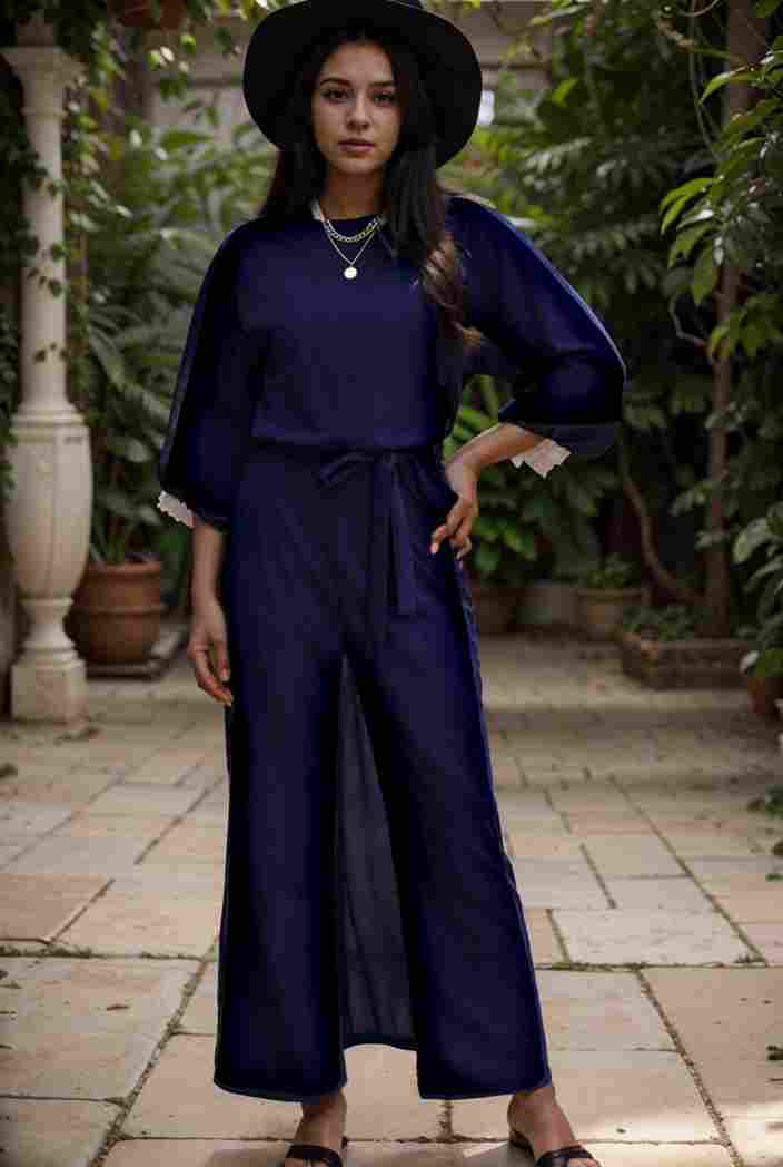 solid color one shoulder short sleeve jumpsuit 119395